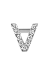 Bony Levy Single Initial Earring In White Gold/v