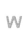 Bony Levy Single Initial Earring In White Gold/w