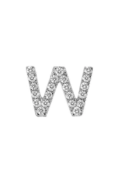 Bony Levy Single Initial Earring In White Gold/w