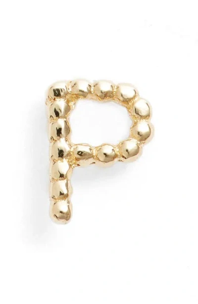 Bony Levy Single Initial Stud Earring In Pink