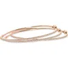 Bony Levy Skinny Stackable Diamond Bangle In 18k Rose Gold