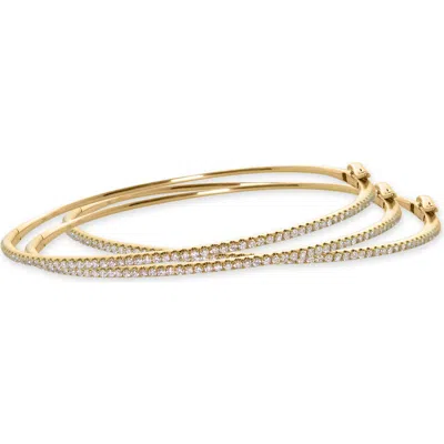 Bony Levy Skinny Stackable Diamond Bangle In 18k Yellow Gold