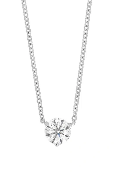 Bony Levy Solitaire Diamond Pendant Necklace In 18k White Gold