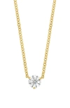 Bony Levy Solitaire Diamond Pendant Necklace In 18k Yellow Gold