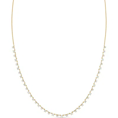 Bony Levy Solstice 18k Gold Diamond Half Tennis Necklace