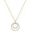 Bony Levy Solstice 18k Gold Double Diamond Circle Pendant Necklace