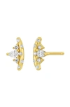 Bony Levy Solstice Dainty Stud Earrings In Brown