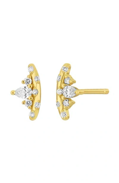 Bony Levy Solstice Dainty Stud Earrings In Brown
