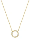 Bony Levy Solstice Diamond Circle Pendant Necklace In Brown