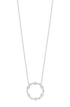 Bony Levy Solstice Diamond Open Circle Pendant Necklace In Metallic