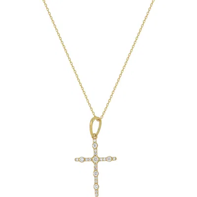 Bony Levy Solstice Diamond Petite Cross Pendant In Gold