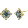 Bony Levy Spinel & Diamond Stud Earrings In 18k Yellow Gold