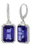 Bony Levy Tanzanite & Diamond Drop Earrings In Silver