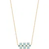 Bony Levy Three-row Blue Topaz Pendant Necklace In Brown