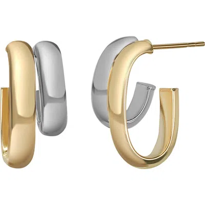 Bony Levy Two-tone 14k Gold Hoop Earrings