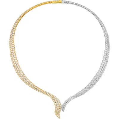 Bony Levy Two-tone 18k Gold & Diamond Collar Necklace In Multi