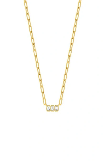 Bony Levy Varda Diamond Baguette Pendant Necklace In Gold