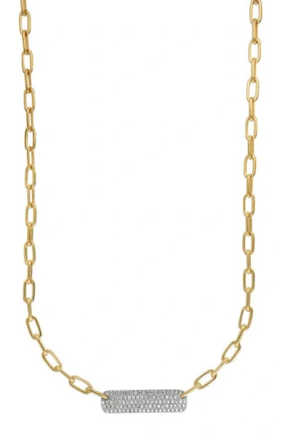 Bony Levy Varda Diamond Bar Pendant Necklace In 18k Yellow Gold/diamond