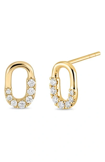 Bony Levy Varda Diamond Link Stud Earrings In Gold