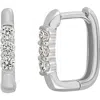Bony Levy Varda Diamond Square Hoop Earrings In 18k White Gold/ Diamond