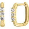 Bony Levy Varda Diamond Square Hoop Earrings In 18k Yellow Gold/diamond