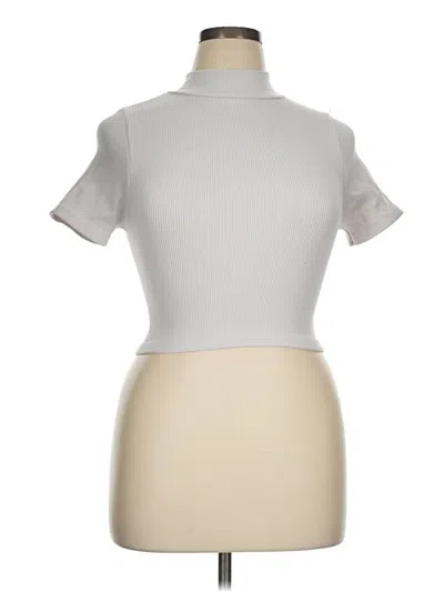 Pre-owned Boo Hoo Short Sleeve T-shirt In White