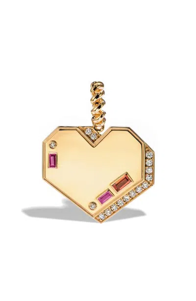 Boochier Jumbo Sapphire Heart Pendant In Multi