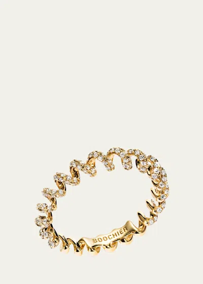 Boochier Mini 18k Gold Diamond Slinkee Ring In Yg