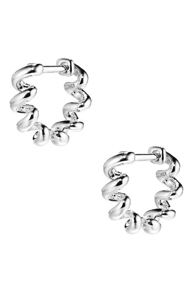 Boochier Slinkee Huggie Earrings In Gray