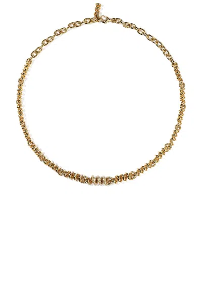 Boochier Slinkee Single Diamond Necklace In Yellow Gold