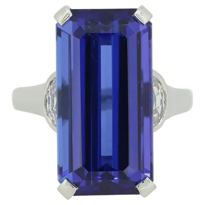 Pre-owned Boodles 15.02 Carat Tanzanite And Diamond Ring In Multi