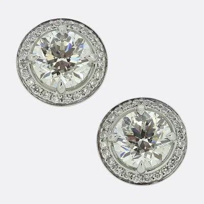 Pre-owned Boodles 3.02 Carat Diamond Cluster Stud Earrings In Multi