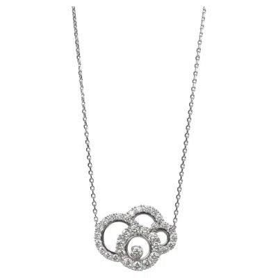 Pre-owned Boodles Chopard Diamond 18ct White Gold And Mother Of Pearl Happy Dreams Necklace