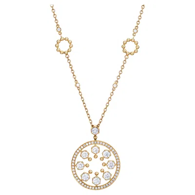 Pre-owned Boodles Diamond Necklace Estate 18k Yellow Gold 18" Chain Fine Jewelry