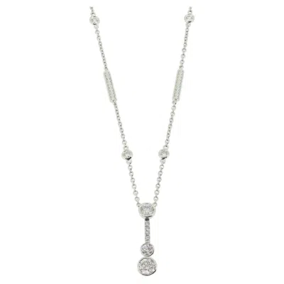 Pre-owned Boodles Diamond Waterfall Pendant Necklace In Multi
