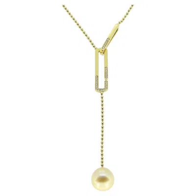 Pre-owned Boodles Gold Pearl And Diamond Necklace In Multi