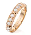 Boodles Large Rose Gold And Diamond Jazz Ring In Rose Gold