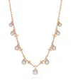 Boodles Medium Rose Gold And Diamond Beach Necklace In Rose Gold