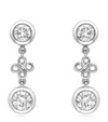 Boodles Platinum And Diamond Beach Earrings In Silver