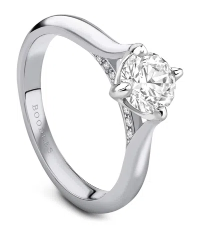 Boodles Platinum And Diamond Brilliance Engagement Ring In Silver