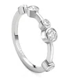 Boodles Platinum And Diamond Half-hoop Ring In Silver