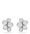 Boodles Platinum And Diamond Large Raindance Stud Earrings In Silver