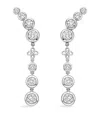 Boodles Platinum And Diamond Long Beach Earrings In Silver