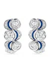 Boodles Platinum And Diamond Over The Moon Earrings In Silver