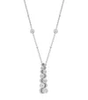 Boodles Platinum And Diamond Over The Moon Necklace In Silver