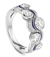 BOODLES PLATINUM AND DIAMOND OVER THE MOON RING