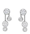 Boodles Platinum And Diamond Raindance Detachable Drop Earrings In Silver