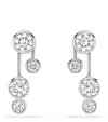 Boodles Platinum And Diamond Raindance Earrings In Silver