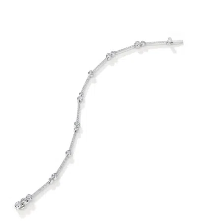 Boodles Platinum And Diamond Waterfall Bracelet In Silver