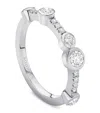 Boodles Platinum And Diamond Waterfall Half-hoop Ring In Silver